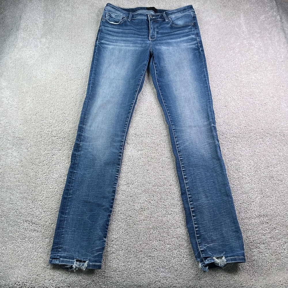 Buckle Black Jeans Womens 30x34 Blue Straight Fit No 53 Distressed Stretch Denim